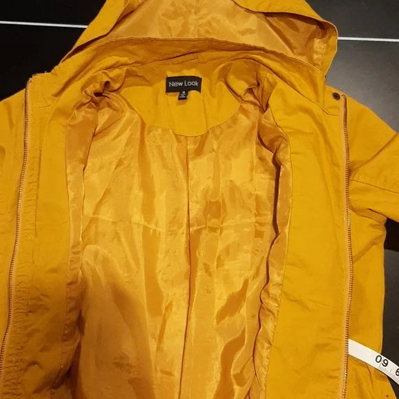 Mustard lightweight coat with hood - Picture 10 of 13